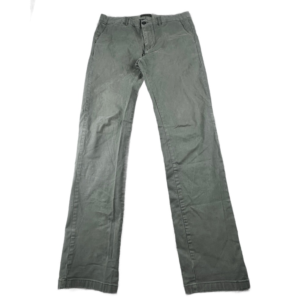 Scotch & Soda Stuart Slim Fit Stretch Flat Front Pants Men W32 L34 Green Office
